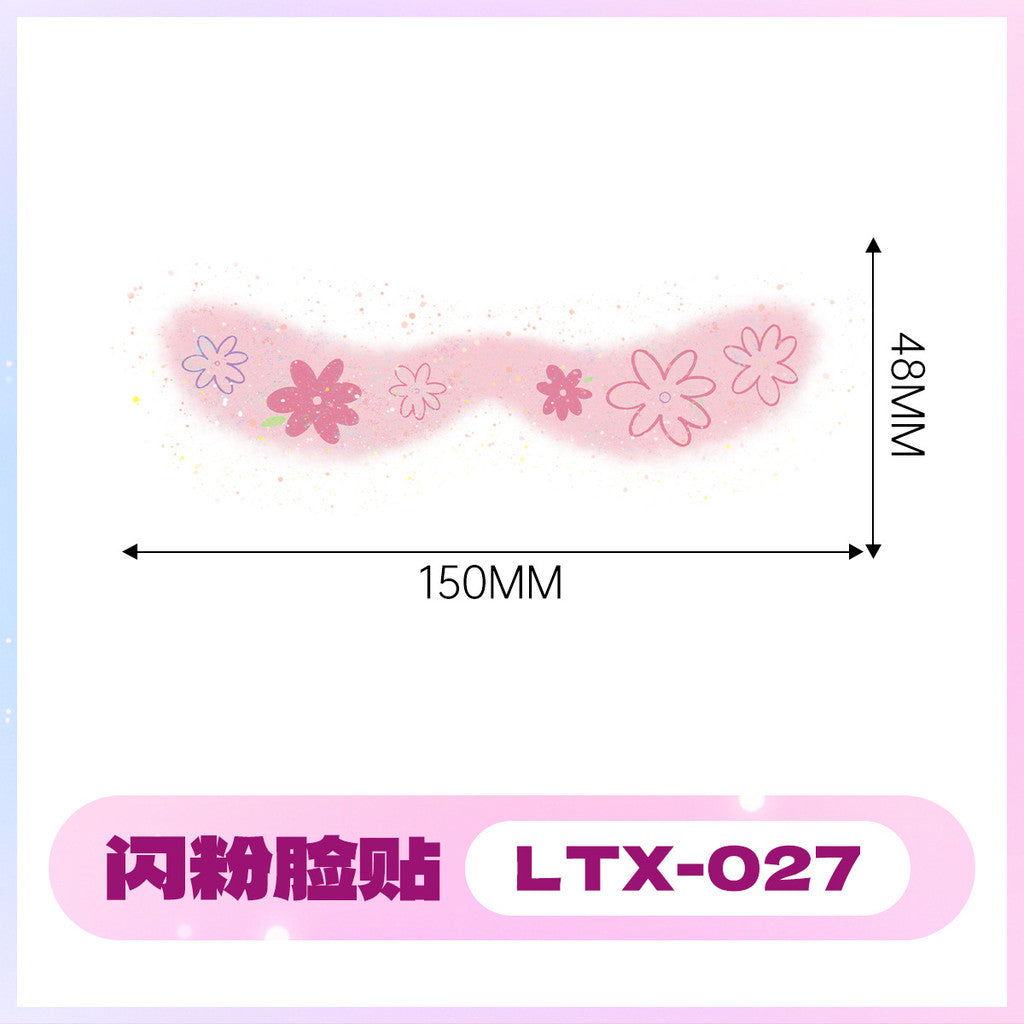 2025 New Glitter Makeup Stickers Music Festival Concert Party Party Disposable Face Stickers
