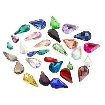 5*8/6*10mm 50PCS water Drop Nail Art Crystal Glass Rhinestone for Crafts