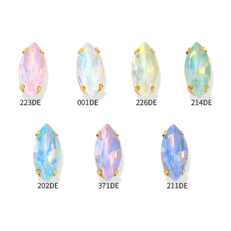 8*10/7*15mm Navette Shiny Crystal Sew on Rhinestone for Clothing Accessories
