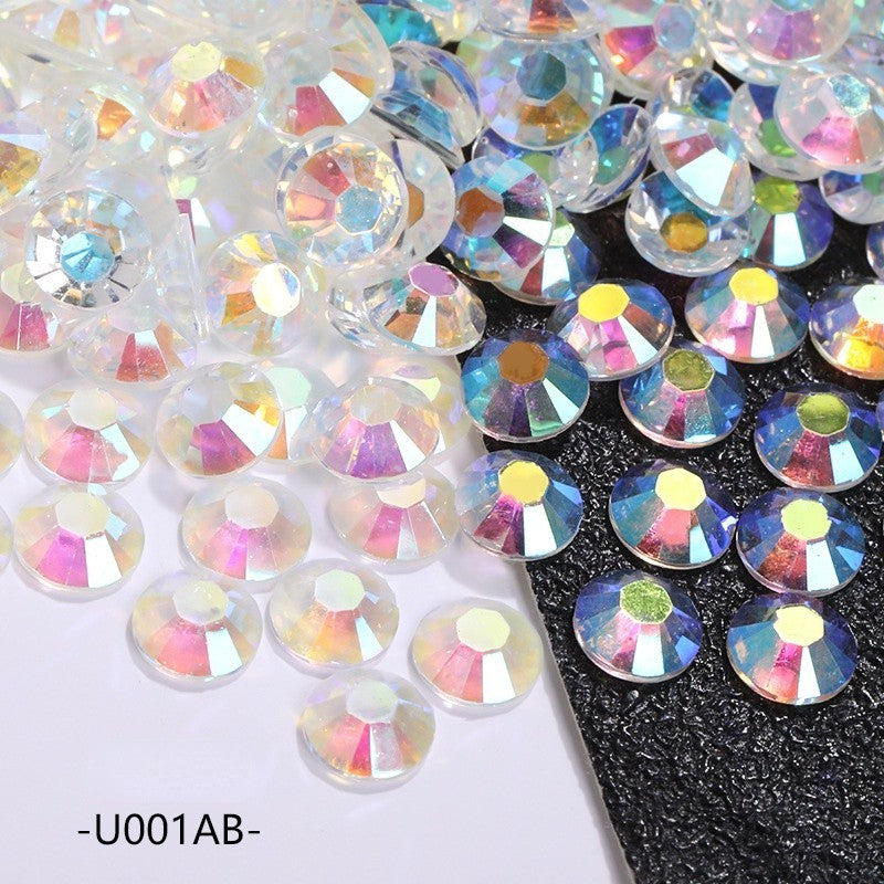4/5/6 mm flat bottom crystal resin diamond AB color transparent U series acrylic nail drill large package 5,000 pcs