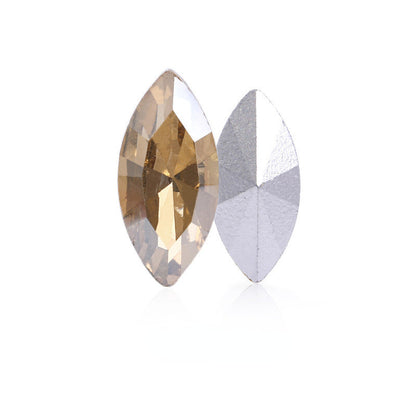 7*15/9*18mm 50pcs Navette Crystal Shiny Glass Rhinestone for Garment Shoes Bag Decoration