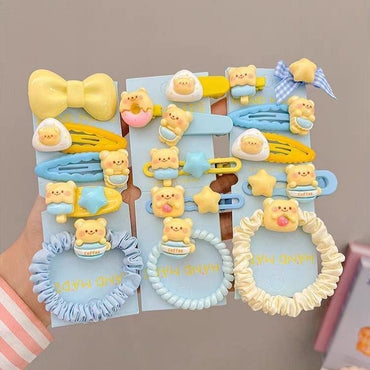 Girl Sweet Series Cute Bear Hair Clip Bangs Clip Scrunchie Student Gift