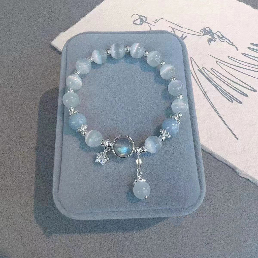 Blue Galaxy Burst Flash Bracelet Students String Blue Sky Stars Universe Send Sister Gifts