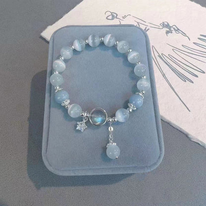 Blue Galaxy Burst Flash Bracelet Students String Blue Sky Stars Universe Send Sister Gifts
