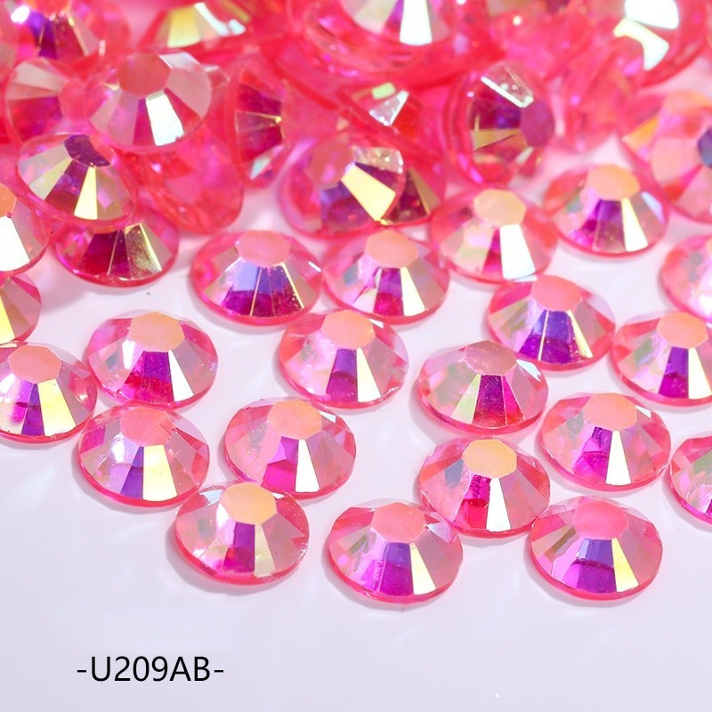 4/5/6 mm flat bottom crystal resin diamond AB color transparent U series acrylic nail drill large package 5,000 pcs