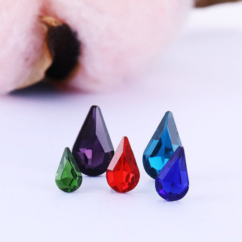 5*8/6*10mm 50PCS water Drop Nail Art Crystal Glass Rhinestone for Crafts