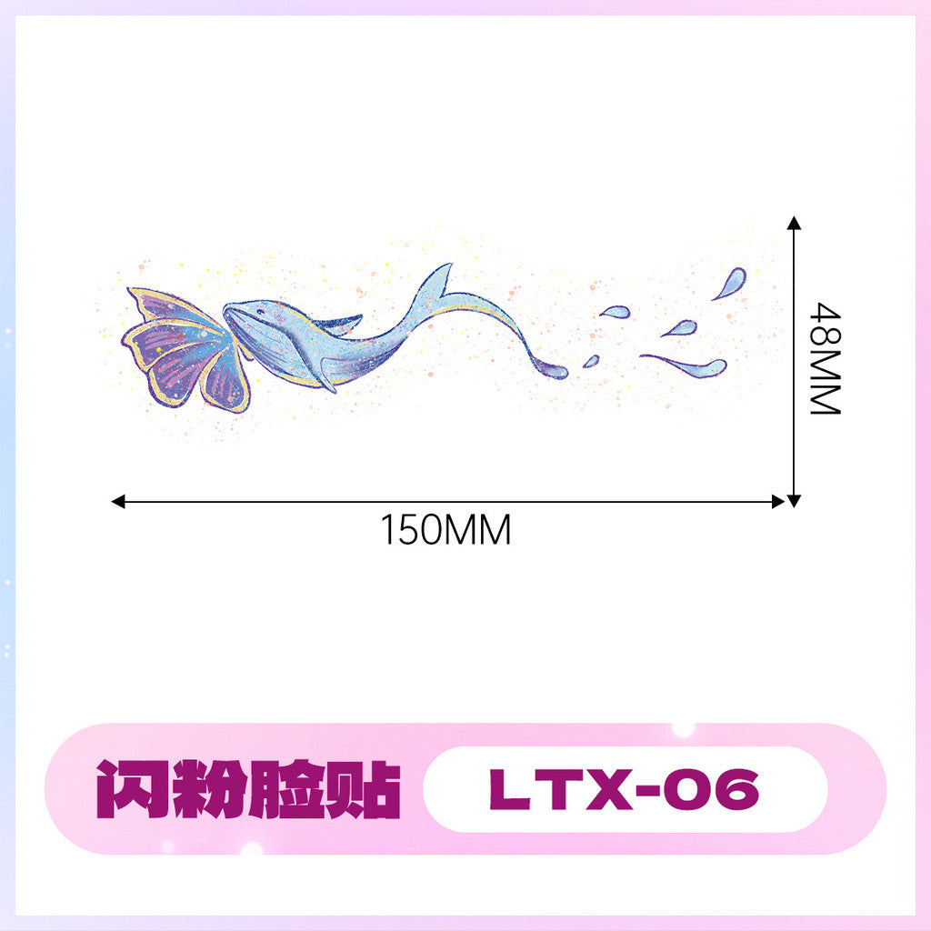 2025 New Glitter Makeup Stickers Music Festival Concert Party Party Disposable Face Stickers