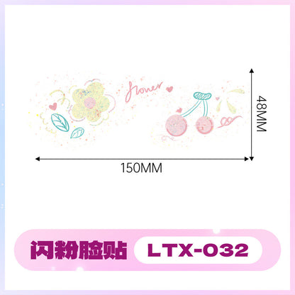 New Fashion Glitter Makeup Stickers Music Festival Concert Party Party Disposable Face Stickers
