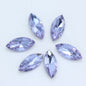 7*15/9*18mm 50pcs Navette Crystal Shiny Glass Rhinestone for Garment Shoes Bag Decoration