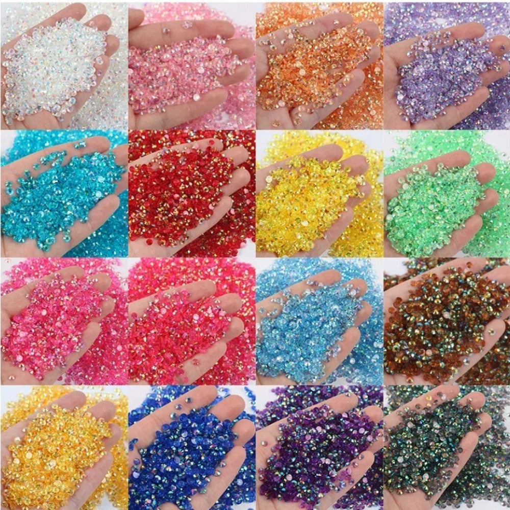 4/5/6 mm flat bottom crystal resin diamond AB color transparent U series acrylic nail drill large package 5,000 pcs