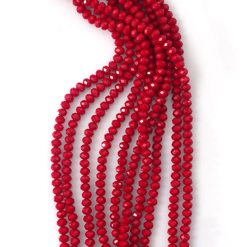 6/8mm Flat Crystal Glass Beads DIY Hand String Necklace Accessories