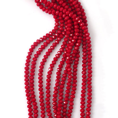 6/8mm Flat Crystal Glass Beads DIY Hand String Necklace Accessories