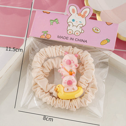 Girl Sweet Series Cute Bear Hair Clip Bangs Clip Scrunchie Student Gift