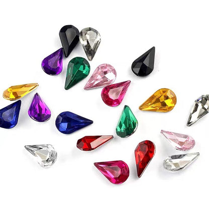 5*8/6*10mm 50PCS water Drop Nail Art Crystal Glass Rhinestone for Crafts