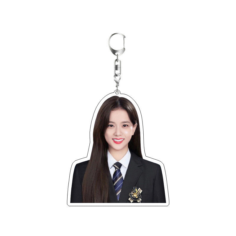 Korean Girl Group BP Keychain Double-sided Sandwich Acrylic Schoolbag Pendant