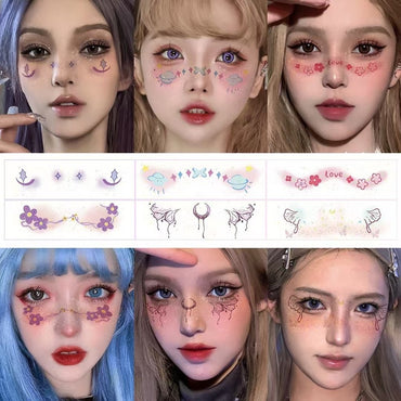 New Fashion Glitter Makeup Stickers Music Festival Concert Party Party Disposable Face Stickers