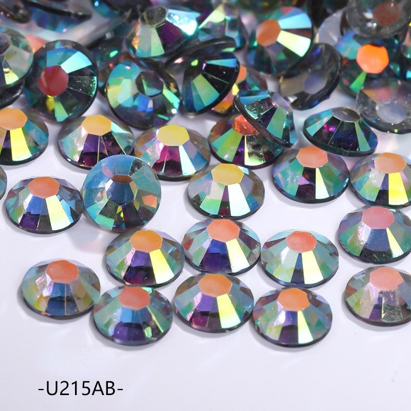 4/5/6 mm flat bottom crystal resin diamond AB color transparent U series acrylic nail drill large package 5,000 pcs