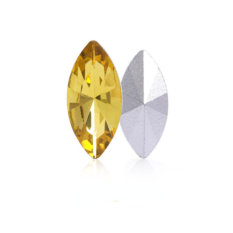7*15/9*18mm 50pcs Navette Crystal Shiny Glass Rhinestone for Garment Shoes Bag Decoration