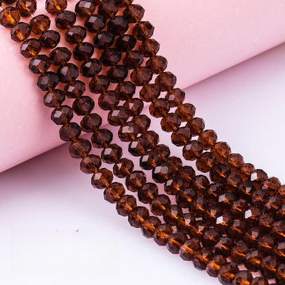 6/8mm Flat Crystal Glass Beads DIY Hand String Necklace Accessories