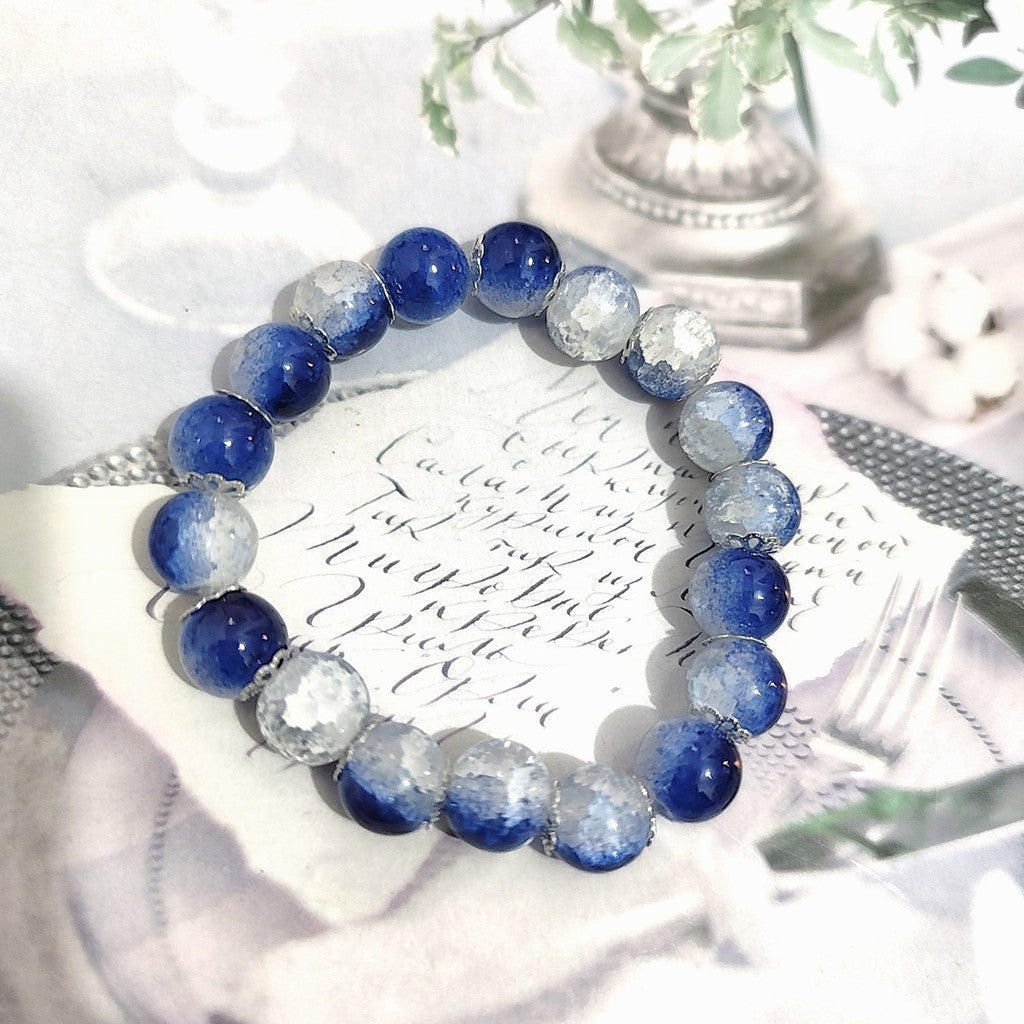 Blue Galaxy Burst Flash Bracelet Students String Blue Sky Stars Universe Send Sister Gifts