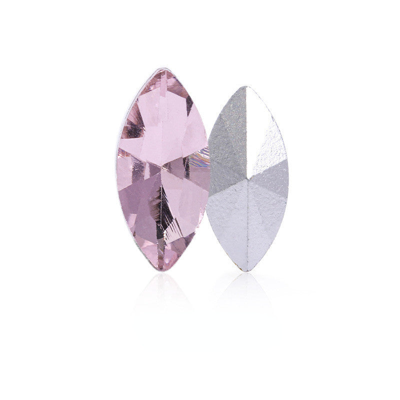 7*15/9*18mm 50pcs Navette Crystal Shiny Glass Rhinestone for Garment Shoes Bag Decoration