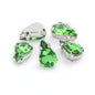 50pcs 8*13mm Thin Drop Sew on Rhinestone with Silver Claw Crystal for DIY Handmade Accessories