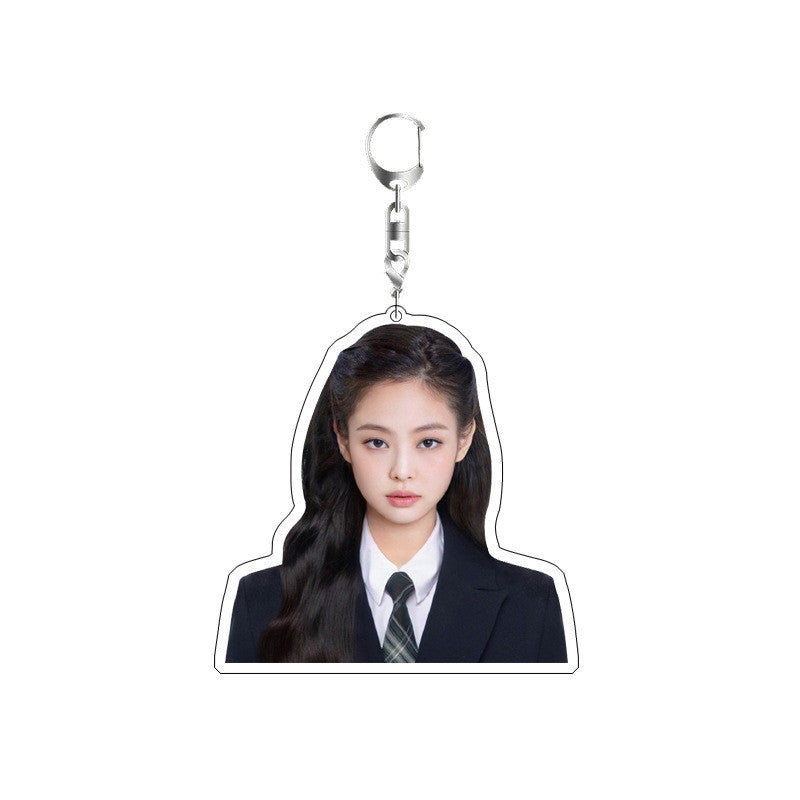 Korean Girl Group BP Keychain Double-sided Sandwich Acrylic Schoolbag Pendant