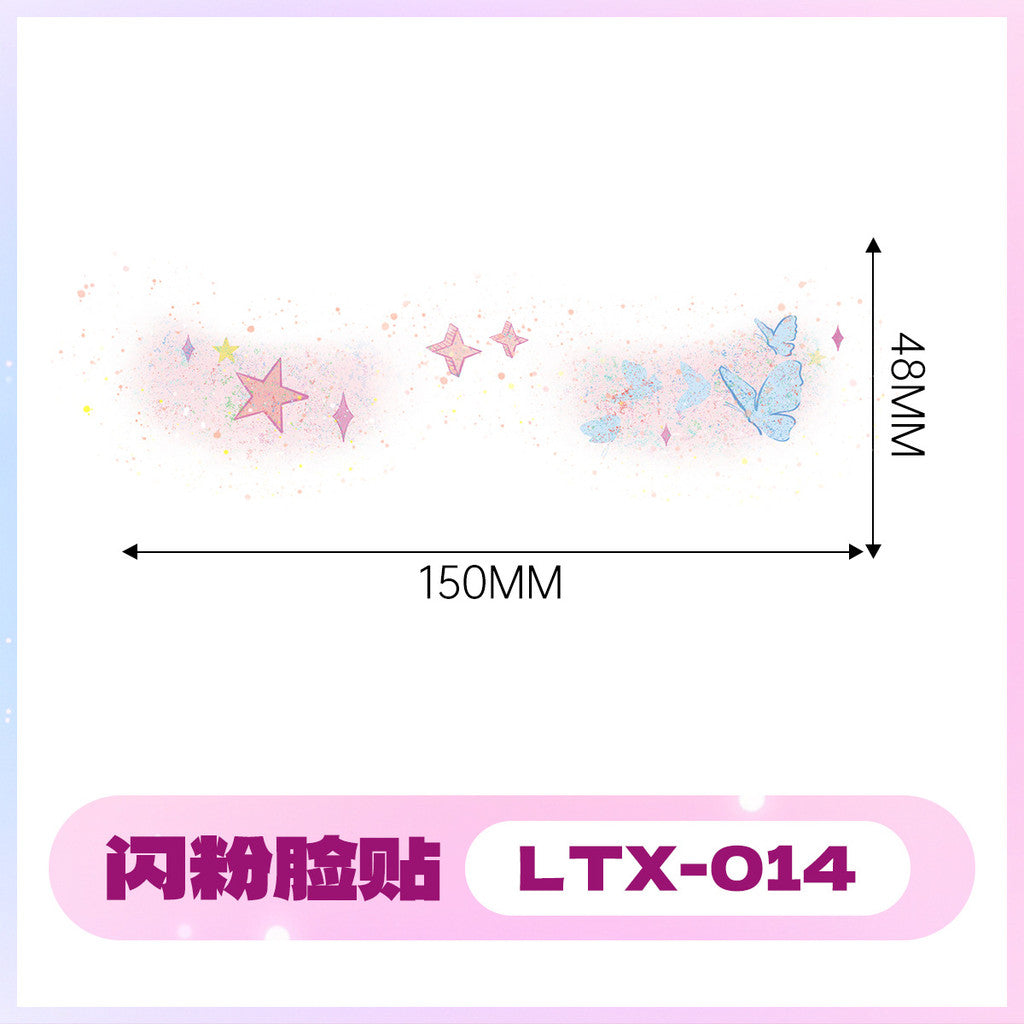 2025 New Glitter Makeup Stickers Music Festival Concert Party Party Disposable Face Stickers
