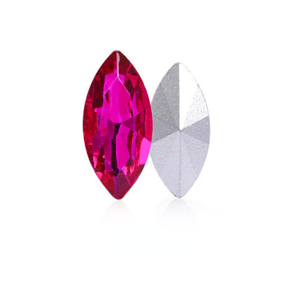 7*15/9*18mm 50pcs Navette Crystal Shiny Glass Rhinestone for Garment Shoes Bag Decoration