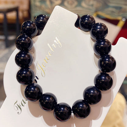 Cracked Starry Sky Bracelet with Glass Beads Two-color Crystal Bracelet