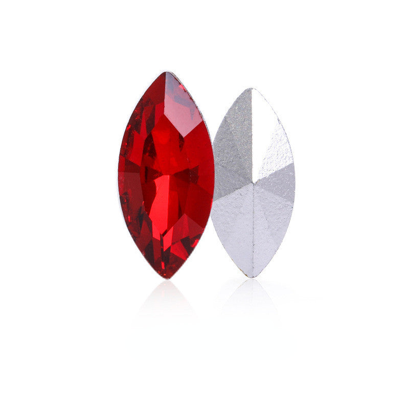 7*15/9*18mm 50pcs Navette Crystal Shiny Glass Rhinestone for Garment Shoes Bag Decoration