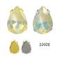10*14/13*18mm Mocha Color Drop Shape Sew On Rhinestone for Garment Accessories