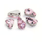 50pcs 8*13mm Thin Drop Sew on Rhinestone with Silver Claw Crystal for DIY Handmade Accessories