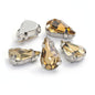 50pcs 8*13mm Thin Drop Sew on Rhinestone with Silver Claw Crystal for DIY Handmade Accessories