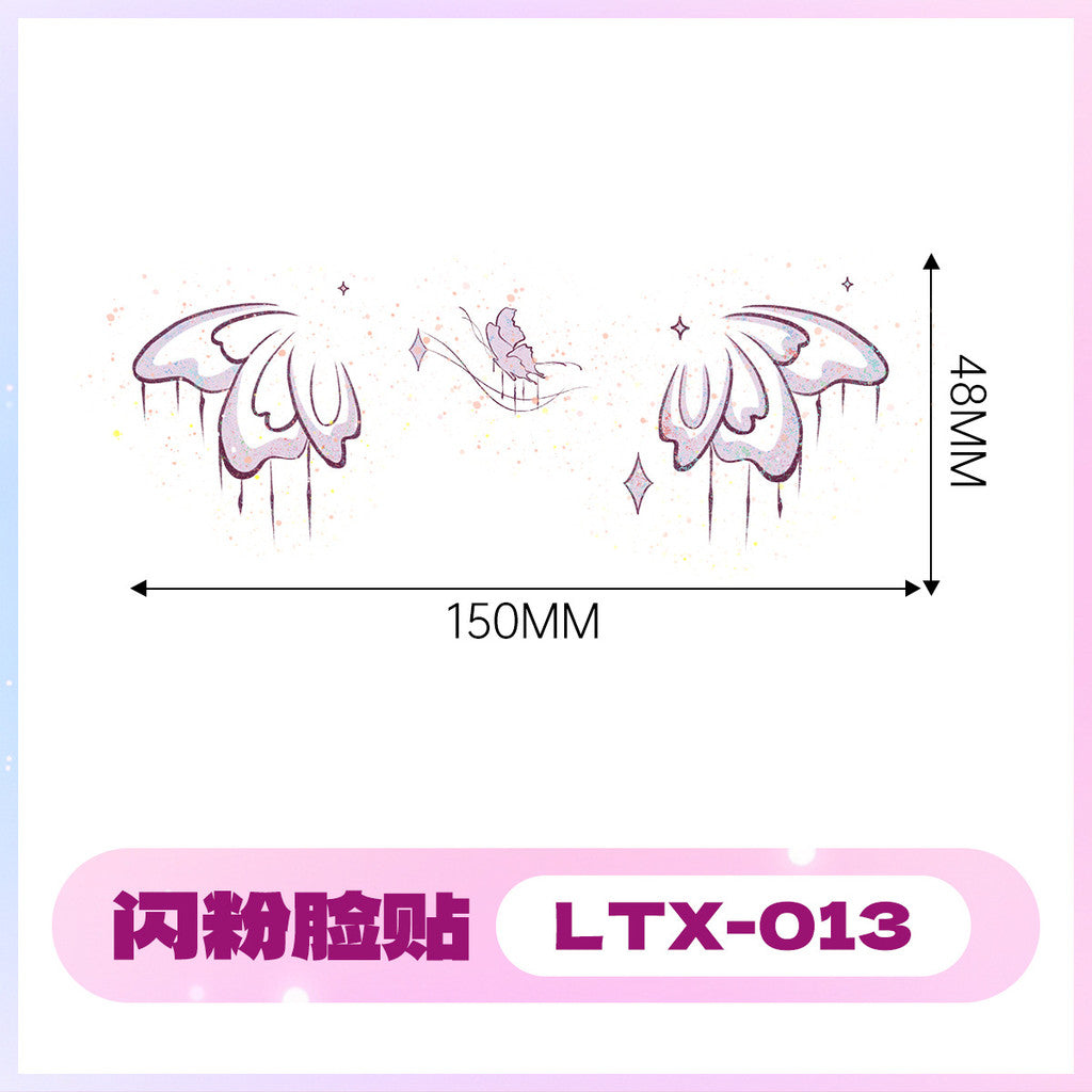 2025 New Glitter Makeup Stickers Music Festival Concert Party Party Disposable Face Stickers