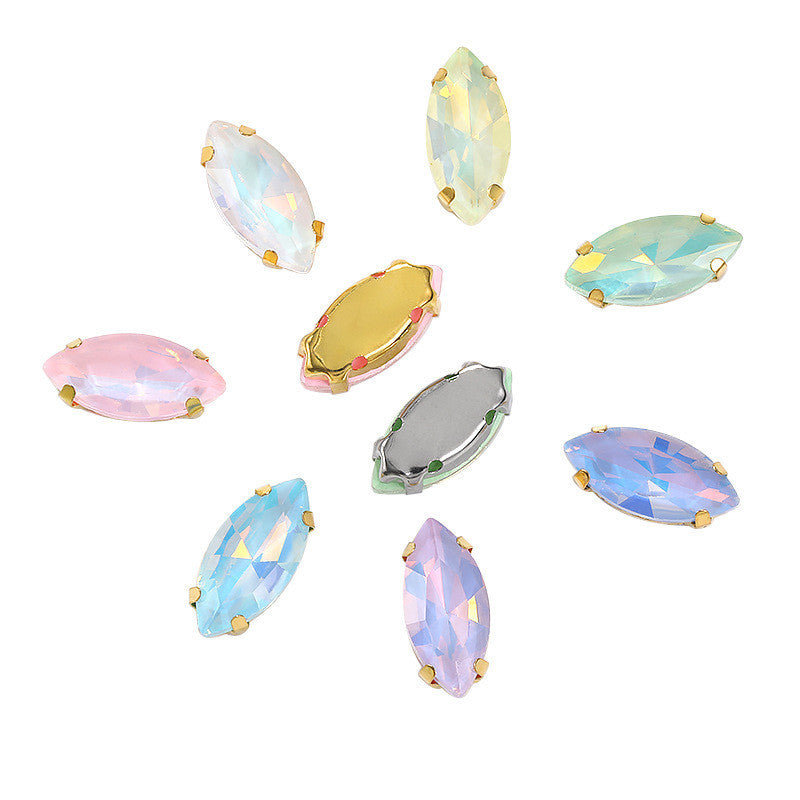 8*10/7*15mm Navette Shiny Crystal Sew on Rhinestone for Clothing Accessories