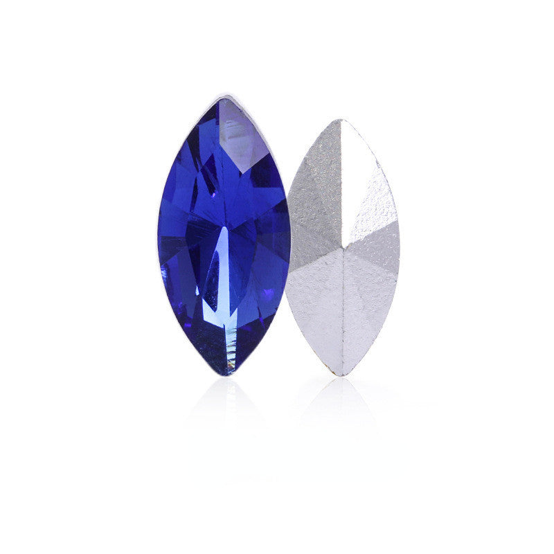 7*15/9*18mm 50pcs Navette Crystal Shiny Glass Rhinestone for Garment Shoes Bag Decoration