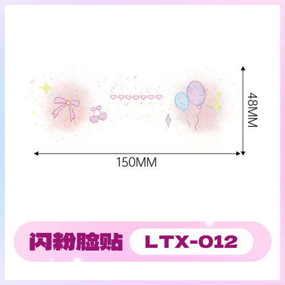 2025 New Glitter Makeup Stickers Music Festival Concert Party Party Disposable Face Stickers