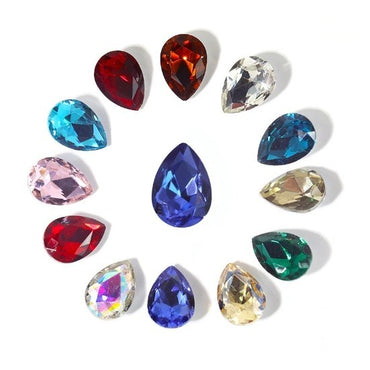 10*14/13*18mm 50pcs Drop Crystal Jewelry Making Using Rhinestone For DIY Handmade