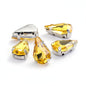 50pcs 8*13mm Thin Drop Sew on Rhinestone with Silver Claw Crystal for DIY Handmade Accessories
