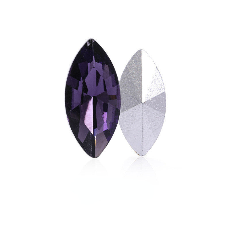 7*15/9*18mm 50pcs Navette Crystal Shiny Glass Rhinestone for Garment Shoes Bag Decoration