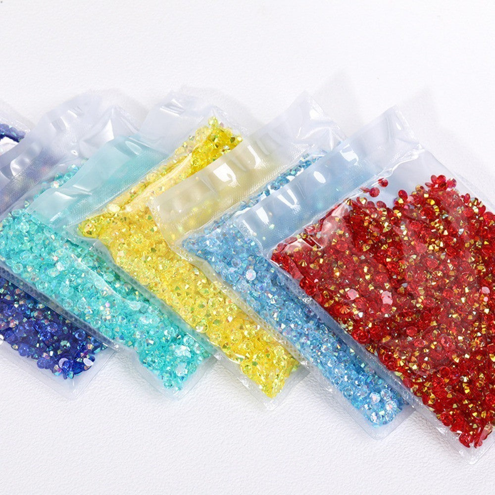 4/5/6 mm flat bottom crystal resin diamond AB color transparent U series acrylic nail drill large package 5,000 pcs
