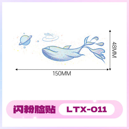 2025 New Glitter Makeup Stickers Music Festival Concert Party Party Disposable Face Stickers
