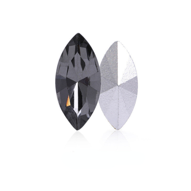 7*15/9*18mm 50pcs Navette Crystal Shiny Glass Rhinestone for Garment Shoes Bag Decoration