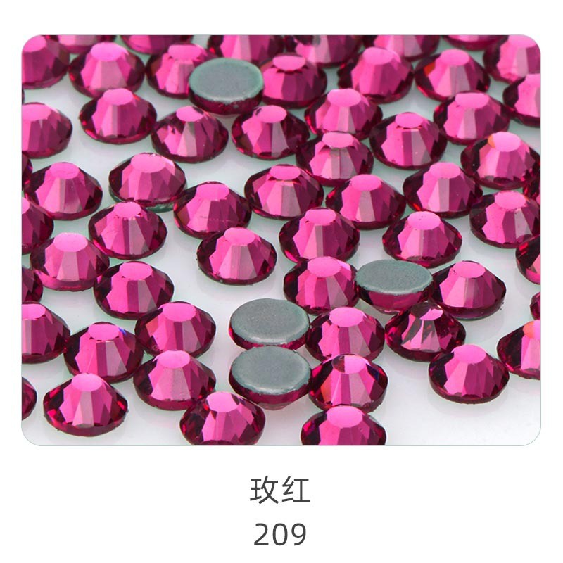 1440W/bag 4mm flat bottom round hot diamond, violent bear mobile phone case decoration, clothing accessories, jewelry accessories DIY handmade materials, glass material flat bottom rhinestone