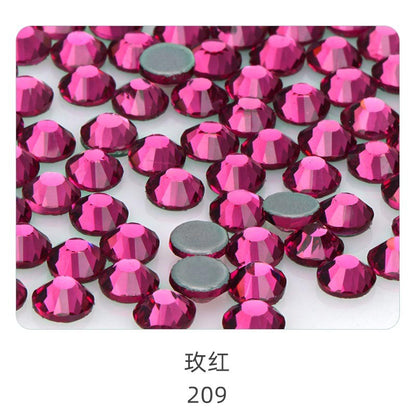 1440W/bag 4mm flat bottom round hot diamond, violent bear mobile phone case decoration, clothing accessories, jewelry accessories DIY handmade materials, glass material flat bottom rhinestone