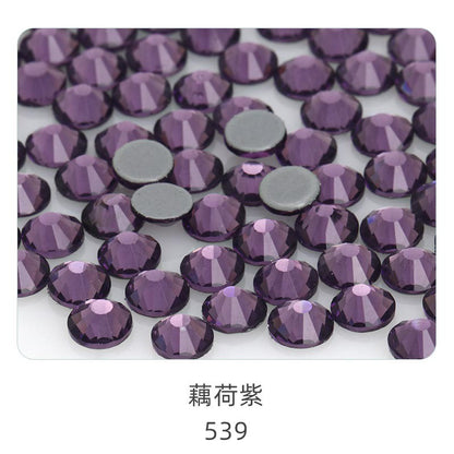 1440W/bag 4mm flat bottom round hot diamond, violent bear mobile phone case decoration, clothing accessories, jewelry accessories DIY handmade materials, glass material flat bottom rhinestone