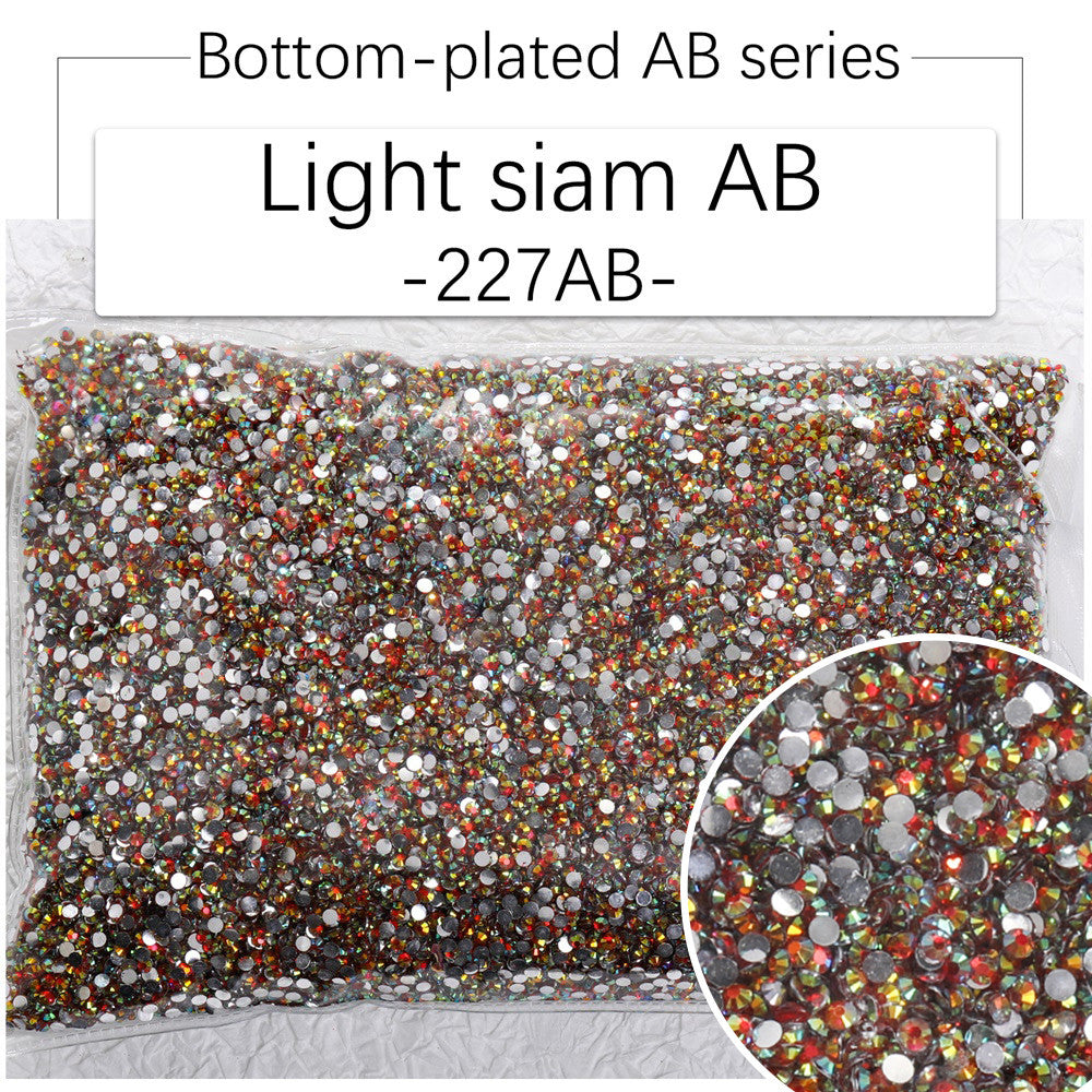 2/3Mm AB color flat bottom resin manicure drill 10000 pcs, flat bottom round resin rhinestone AB color, DIY manicure