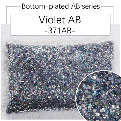 2/3Mm AB color flat bottom resin manicure drill 10000 pcs, flat bottom round resin rhinestone AB color, DIY manicure