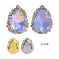 13*18mm Shiny Drop Rhinestone With Crystal Buckle Fancy Crystal for Wedding Dress DIY Handmade